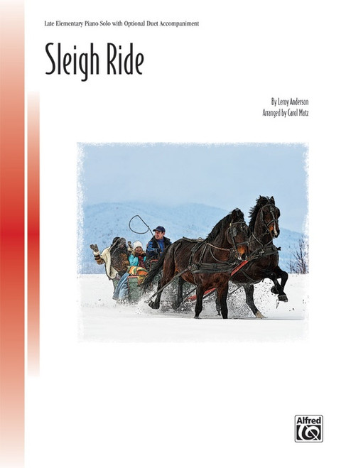 Sleigh Ride - Late Elementary Piano Solo with Optional Duet Accompaniment