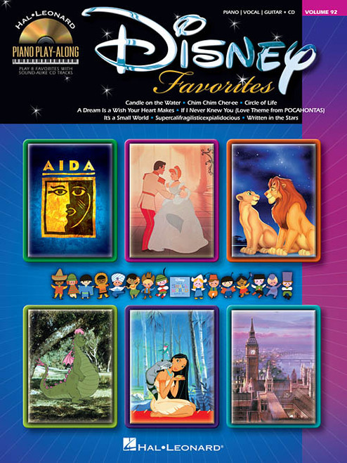 Hal Leonard Piano Play-Along Volume 92 - Disney Favorites (Book/CD Set) for Piano / Vocal / Guitar