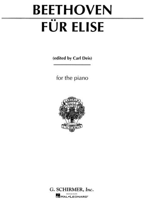 Beethoven - Für Elise Single Sheet (Schirmer) for Intermediate to Advanced Piano