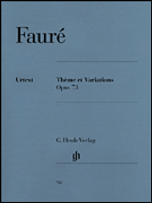 Fauré - Theme and Variations, Opus 73 Single Sheet (Urtext) for Intermediate to Advanced Piano