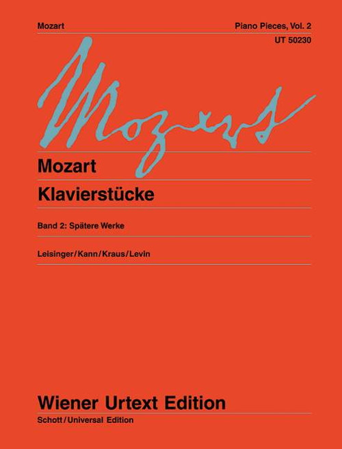 Mozart - Piano Pieces, Volume 2 (Wiener Urtext Edition) for Intermediate to Advanced Piano