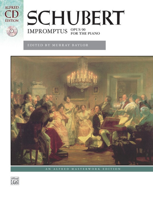 Schubert - Impromptus, Opus 90 - Alfred Masterwork Edition (Book/CD Set) for Intermediate to Advanced Piano