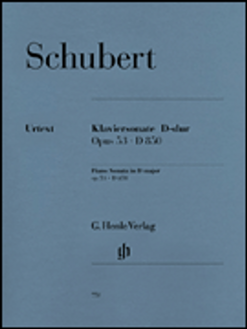 Schubert - Piano Sonata in D Major, Op. 53, D.850 Single Sheet (Urtext) for Intermediate to Advanced Piano