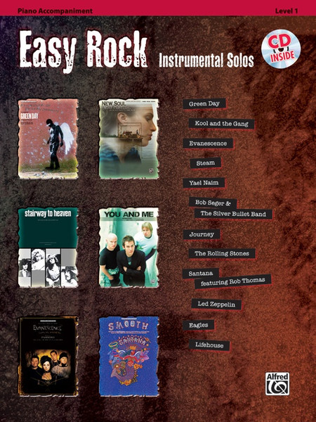 Easy Rock Instrumental Solos Piano Accompaniment (Book/CD Set)