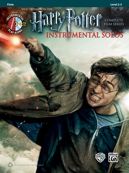 Alfred's Instrumental Play-Along - Harry Potter Instrumental Solos, Selections from the Complete Film Series, Level 2-3 for Flute (Book/Online Access Included)