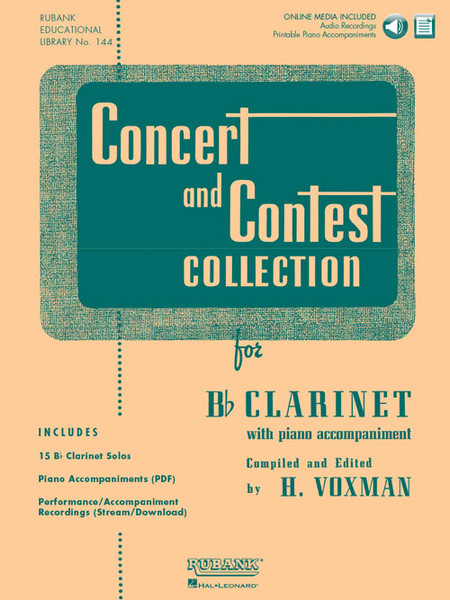 Concert and Contest Collection for B♭ Clarinet (Rubank Educational Library No. 144) by H. Voxman (with Online Media)