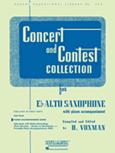 Concert and Contest Collection for E♭ Alto Saxophone (Rubank Educational Library No.293) by H. Voxman