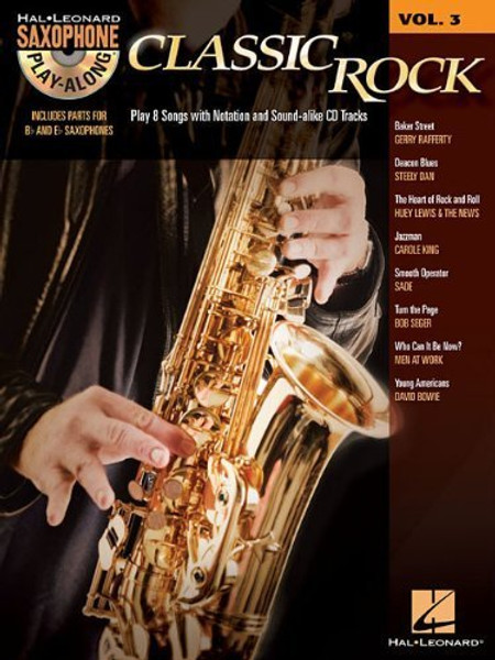 Hal Leonard Saxophone Play-Along Volume 3 - Classic Rock (Book/CD Set)