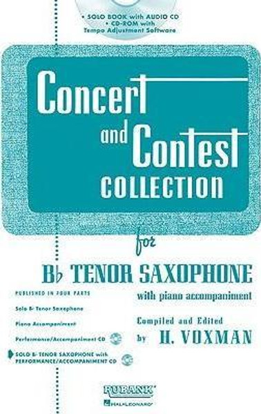 Concert and Contest Collection for B♭ Tenor Sax (Rubank Educational Library No. 300) by H. Voxman (Book/Online Media Included)