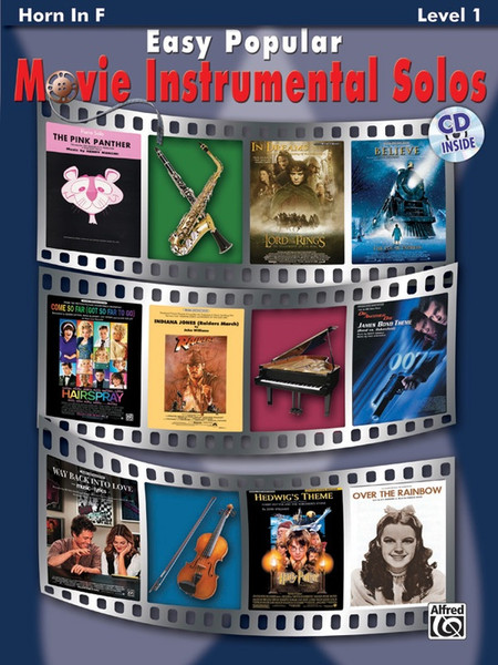 Easy Popular Movie Instrumental Solos, Level 1 for Horn in F (Book/CD Set)