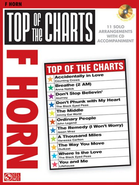 Top of the Charts for F Horn (Book/CD Set)