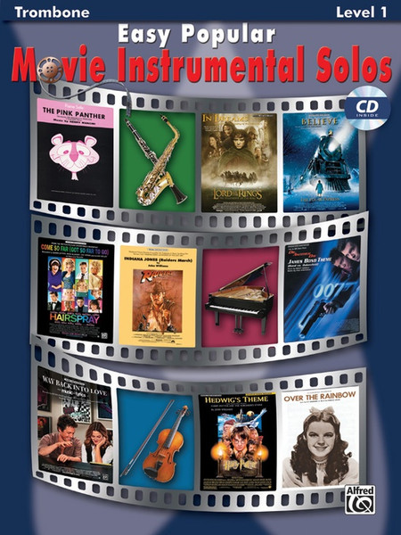Easy Popular Movie Instrumental Solos, Level 1 for Trombone (Book/CD Set)