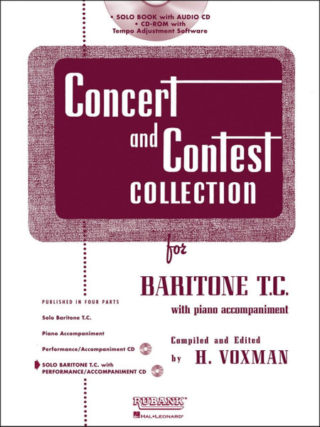 Concert and Contest Collection for Baritone T.C. (Rubank Educational Library No.294) by H. Voxman (Book/CD Set)