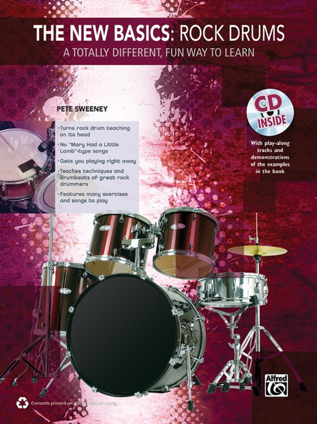 The New Basics: Rock Drums by Pete Sweeney (Book/CD Set)