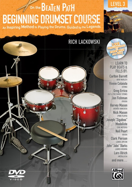 On the Beaten Path: Beginning Drumset Course, Level 3 by Rich Lackowski (Book/DVD/CD Set)