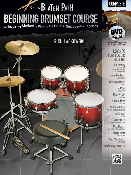 On the Beaten Path: Beginning Drumset Course Complete by Rich Lackowski (Book/DVD Set)