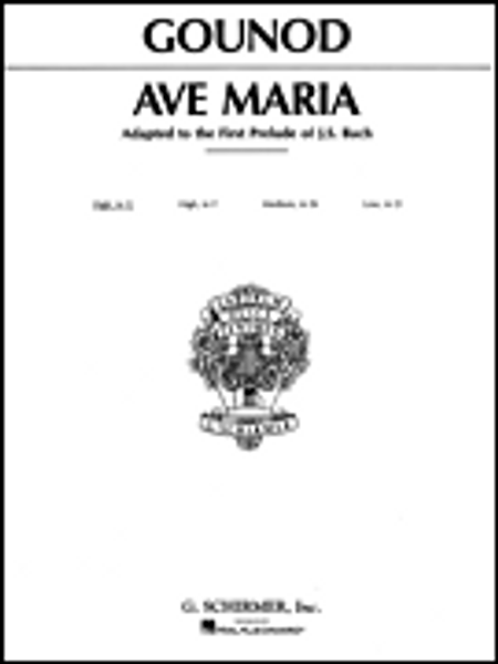 Gounod - Ave Maria Single Sheet for High Voice in G Solo