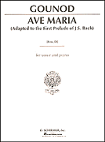Gounod - Ave Maria Single Sheet for Low Voice in D Solo