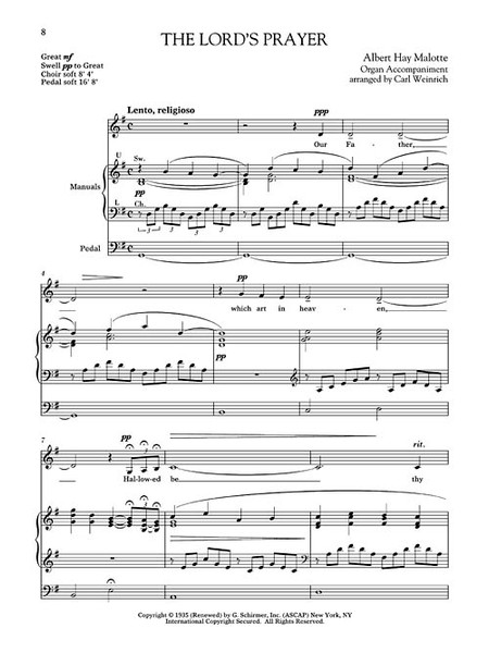 Sing the Lord's Prayer with Orchestra Single Sheet in Key of G (with CD) for Low Voice Solo