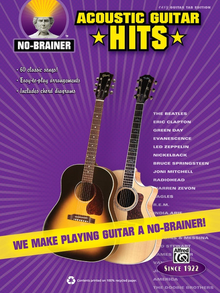 No-Brainer Acoustic Guitar Hits in Easy Guitar Tab Edition