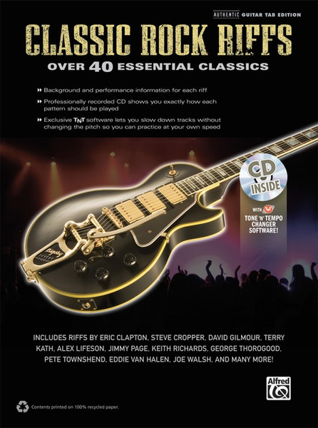 Classic Rock Riffs, Authentic Guitar Tab Edition (Book/CD Set)