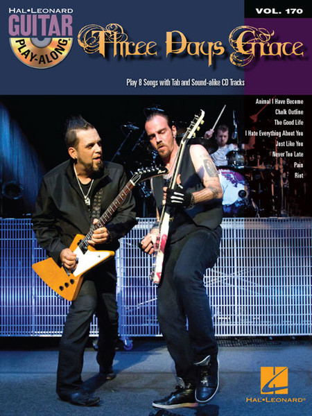 Three Days Grace -- Hal Leonard Guitar Play-Along Volume 170 (Book/CD Set)