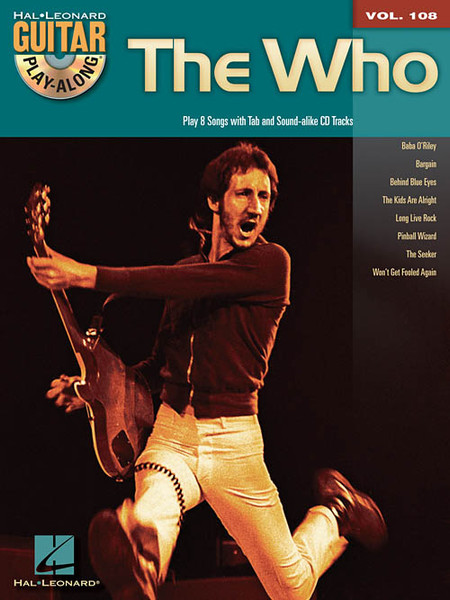 The Who -- Hal Leonard Guitar Play-Along Volume 108 (Book/CD Set)