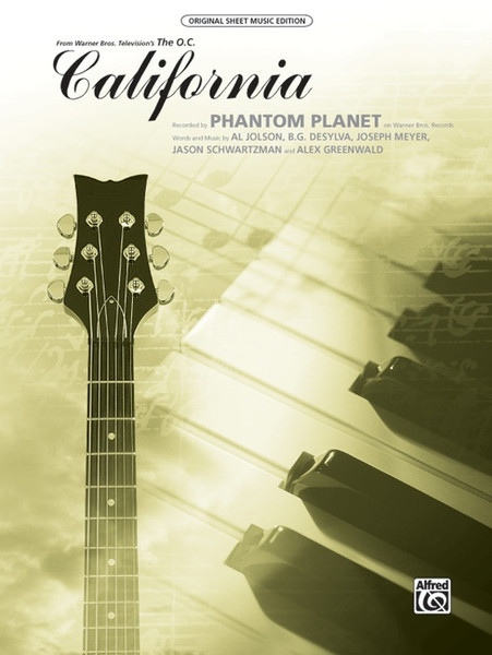 California by Phantom Planet - Piano/Vocal/Guitar