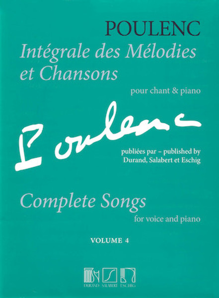  Poulenc - Complete Songs for Voice and Piano - Volume 4