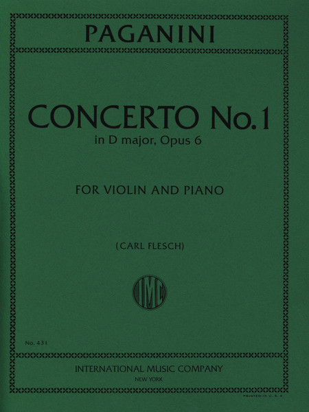 Paganini - Concerto No. 1 in D Major, Opus 6 for Violin and Piano