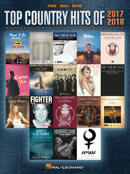 Top Country Hits of 2017-2018 - Piano/Vocal/Guitar