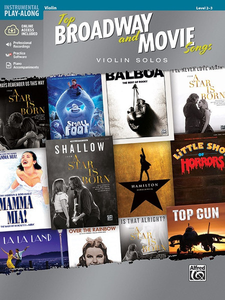 Top Broadway & Movie Songs (Level 2-3) for Violin (Book & Audio Access)