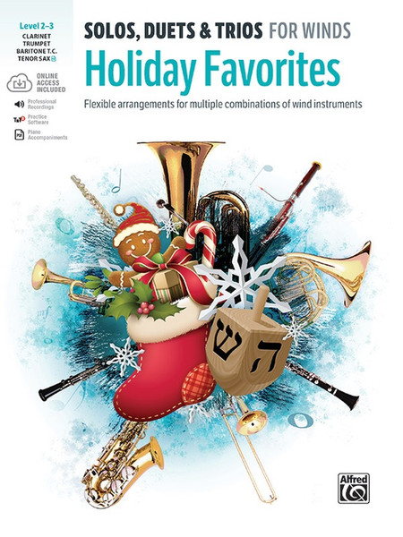 Holiday Favorites for Winds (Solos, Duets Trios for Winds) - Clarinet / Trumpet / Baritone TC / Tenor Sax