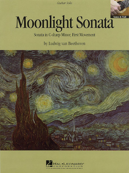 Moonlight Sonata (Sonata in C-Sharp Minor, First movement) by Ludwig van Beethoven - Guitar Solo (Notes & Tab)