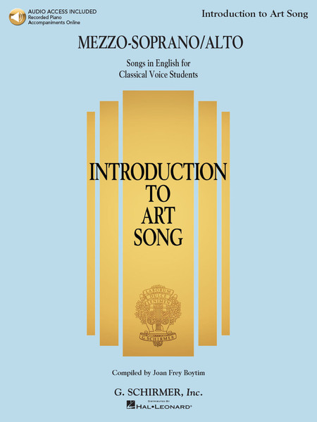 Introduction to Art Song for Mezzo-Soprano / Alto (Songs in English for Classical Voice Students) Book w / Audio Access