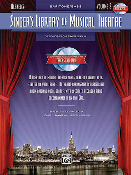 Singer's Library of Musical Theatre (32 Songs from the Broadway Stage) for BARITONE / BASS - Volume 2 - Book & Accompaniment CDs