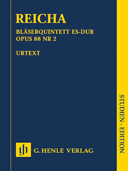 Study Score: Reicha - Quintet for Wind Instruments in E Major, Op. 88 No. 2