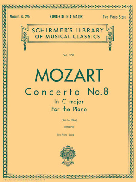Mozart Concerto No. 8 in C Major - Two Piano Score