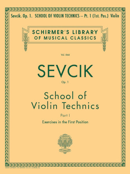 Sevcik - School of Violin Technics, Op. 1 - Book 1 