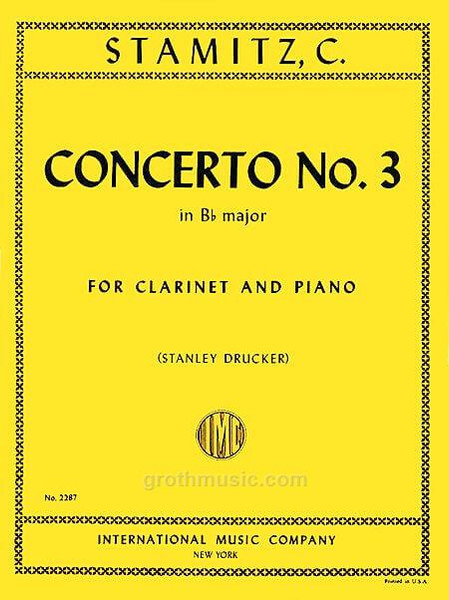 Stamitz - Concerto No. 3 in B-flat Major for Clarinet and Piano