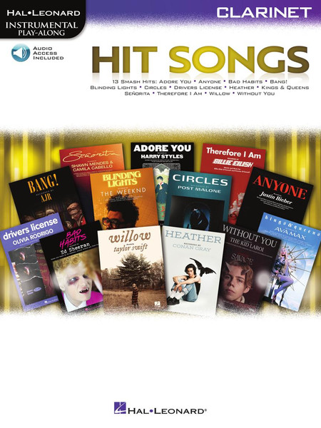 Hit Songs (13 Smash Hits) for Clarinet - Songbook / Online Audio Play-along