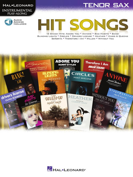 Hit Songs (13 Smash Hits) for Tenor Sax - Songbook / Online Audio Play-along