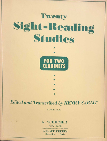 Twenty Sight-Reading Studies - For Two Clarinets