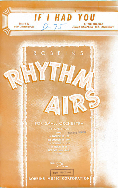 If I Had You for Small Orchestra (Robbins Rhythm Airs) - All Parts