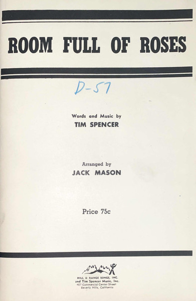 "Room Full of Roses" for Misc. Chamber Orchestra (Arranged by Jack Mason) - All Parts