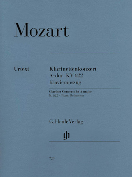 Mozart - Clarinet Concerto in A Major, K. 622 Clarinet & Piano Reduction Sheet Music