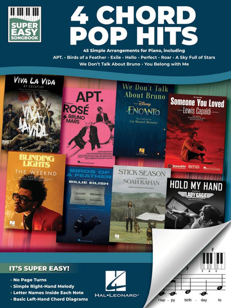 Super Easy Songbook: 4 Chord Pop Hits - Piano/Keyboard