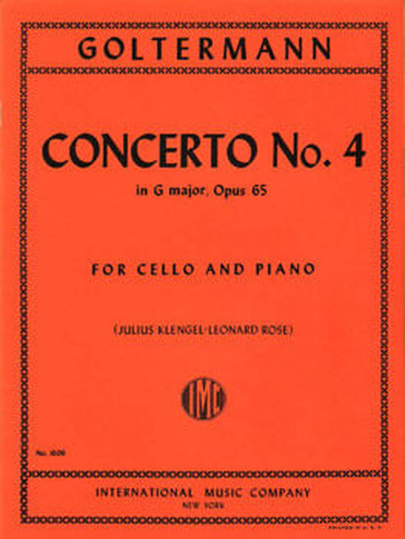 Goltermann - Concerto No. 4 in G Major, Op. 65 - Cello & Piano