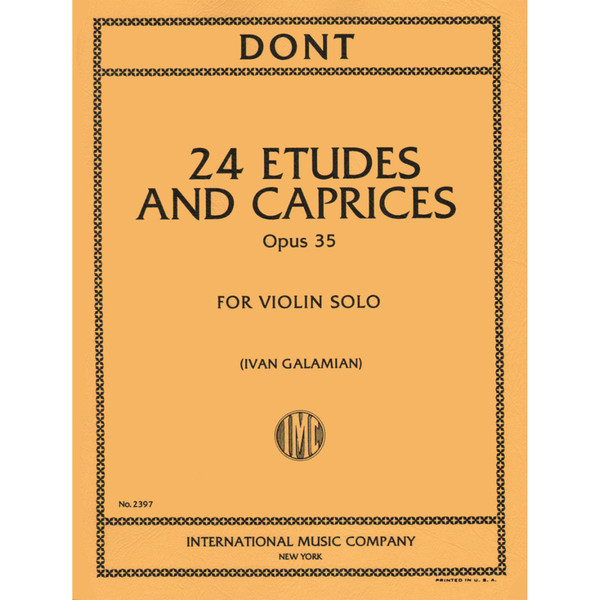 Dont - 24 Etudes and Caprices Opus 35 for Violin Solo