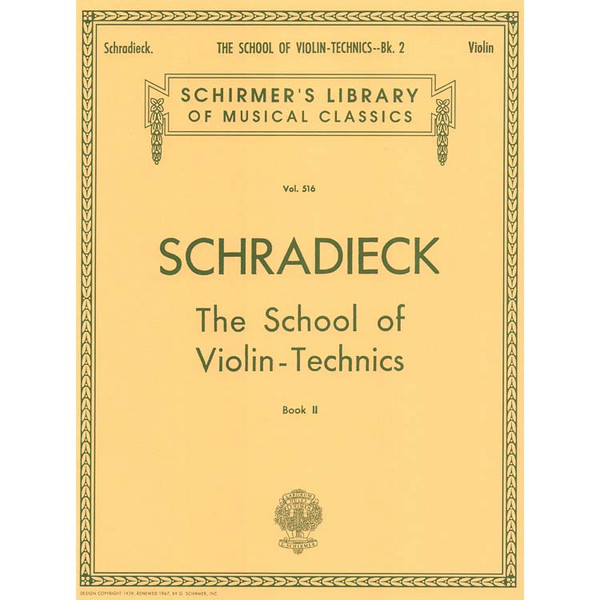 Schradieck: The School of Violin - Technics Book II